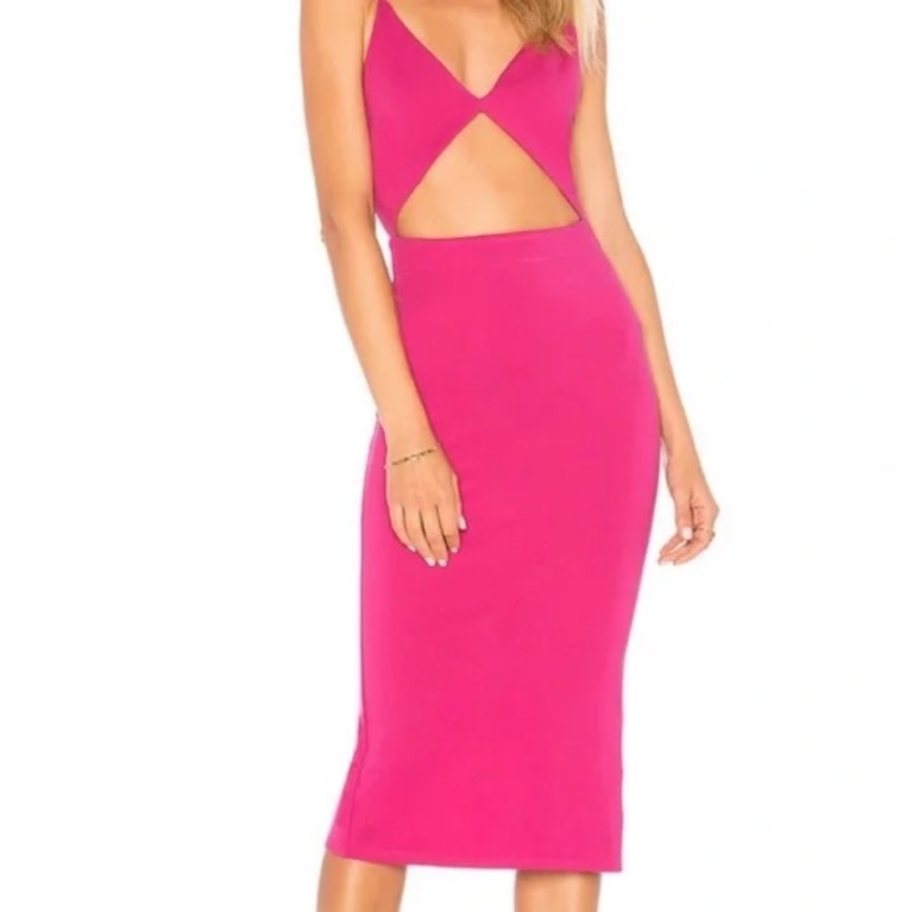 💖 Lovers + Friends Hot Pink midi dress, Size M 💖